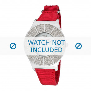 Armani Uhrenarmband AR5754 Textil Rot 18mm + roten nähte