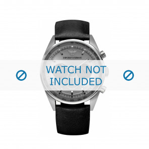 Armani Uhrenarmband AR5994 Leder Schwarz 23mm