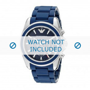Armani Uhrenarmband AR6068 Silikon Blau 22mm