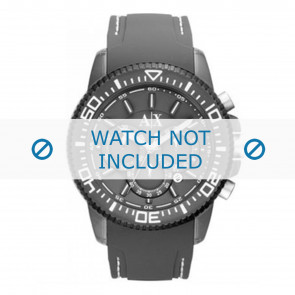 Uhrenarmband Armani AX1202 Kautschuk Grau 24mm