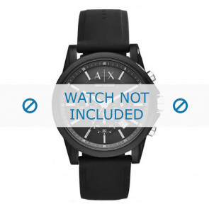 Uhrenarmband Armani Exchange AX1326 Silikon Schwarz 22mm