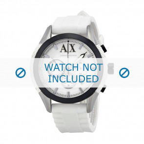 Armani Uhrenarmband AX-1225 Silikon Weiß 22mm 
