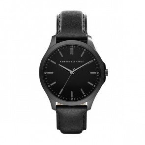 Armani Exchange Uhrenarmband AX2148 Leder Schwarz 22mm + schwarzen nähte