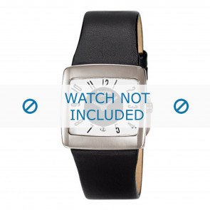 Boccia Uhrenarmband 3150-03-BO3150-03-40 Leder Schwarz