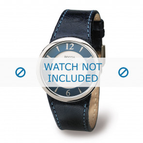 Boccia Uhrenarmband 3161-12-BO3161-12-40 Leder Blau 26mm + blauen nähte