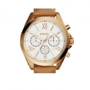 Fossil Uhrenarmband BQ3003 Leder Braun + braunen nähte