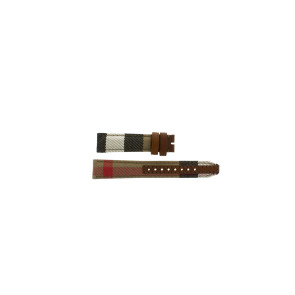 Uhrenarmband Burberry BU9151 Leder/Textil Mehrfarbig 18mm