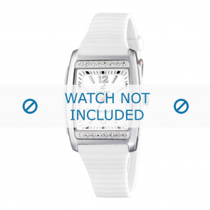 Uhrenarmband Calypso K6053 / K6054-1 Kunststoff Weiss 19mm