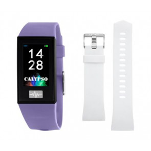 Uhrenarmband Smartwatch Calypso K8500.2 Kunststoff Weiss 13mm