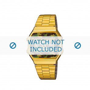 Casio Uhrenarmband A168WEGC-3EF / A168WEGC-3 Stahl Gold (Doublé) 18mm 
