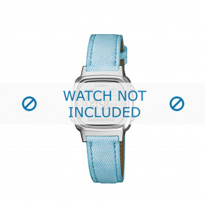 Uhrenarmband Casio LA670WEL-2AEF / LA670WEL-2A / 10487164 Leder Blau 13mm