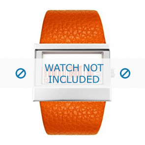 Uhrenarmband Dolce & Gabbana 3719240404 Leder Orange 35mm