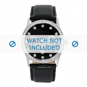 Uhrenarmband Dolce & Gabbana DW0008 Leder Schwarz 24mm