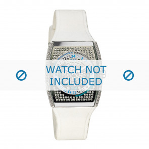 Uhrenarmband Dolce & Gabbana DW0072 / F360002755 Kautschuk Weiss 25mm