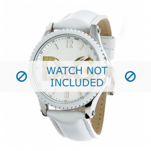 Uhrenarmband Dolce & Gabbana DW0706 Leder Weiss 20mm