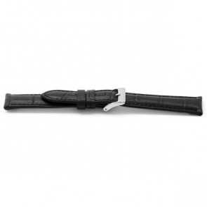 Uhrenarmband Universal D117 Leder Schwarz 14mm