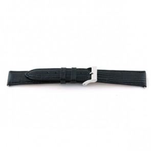 Uhrenarmband Universal D160 Lizard Leder Schwarz 14mm