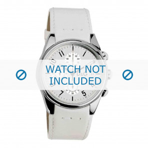 Dolce & Gabbana Uhrenarmband 3719770084 Leder Weiss 20mm + weiße nähte