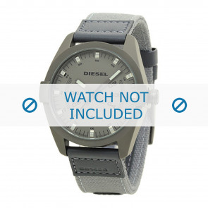 Diesel Uhrenarmband DZ1488 Textil Grau 24mm + grauen nähte