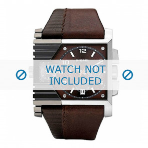 Diesel Uhrenarmband DZ4186 Leder Braun 36mm + braunen nähte