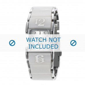 Diesel Uhrenarmband DZ5043 Rostfreier Stahl Weiss 21mm