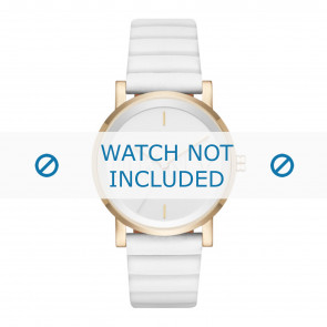 Uhrenarmband DKNY NY2632 Leder Weiss 18mm