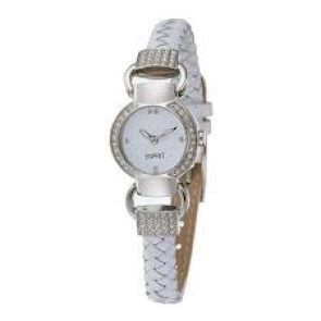 Esprit Uhrenarmband ES100932004 Leder Weiss 9mm