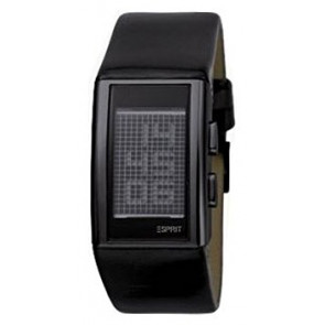 Esprit Uhrenarmband ES101382001U Leder Schwarz 25mm