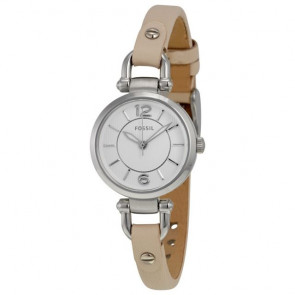 Uhrenarmband Fossil ES3808 Leder Beige 7mm