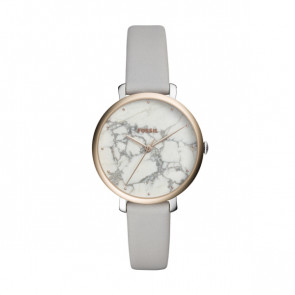 Uhrenarmband Fossil ES4377 Leder Grau 14mm