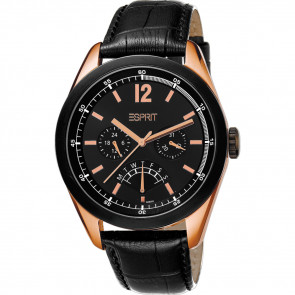 Uhrenarmband Esprit ES102831-004 Leder Schwarz 22mm