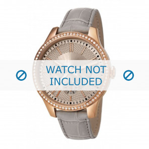 Esprit Uhrenarmband ES107132002-40L Leder Grau + grauen nähte