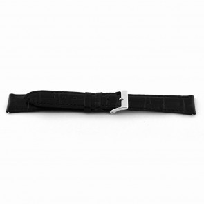Uhrenarmband Universal F015-XL Leder Schwarz 18mm
