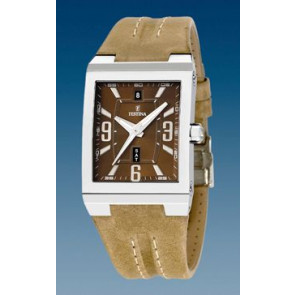 Uhrenarmband Festina F16185-4 Leder Hellbraun 16mm