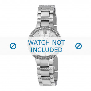 Fossil Uhrenarmband ES-3282 Stahl Silber 8mm 