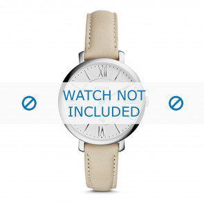 Uhrenarmband Fossil ES3793 Leder Beige 14mm
