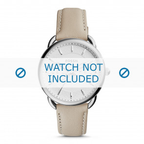 Uhrenarmband Fossil ES3806 Leder Beige 16mm