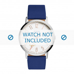 Uhrenarmband Fossil ES3989 Leder Blau 20mm