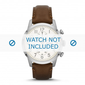 Uhrenarmband Fossil FS4872 Leder Braun 22mm