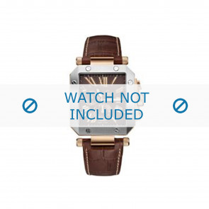 Guess Uhrenarmband A50005G1 Leder Braun 21mm + weiße nähte
