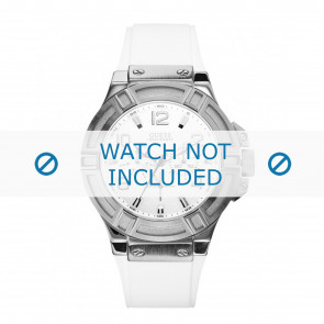 Guess Uhrenarmband W0247G1 / U0247G1 Silikon Weiss 22mm