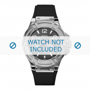 Uhrenarmband Guess W0247G4 / U0247G4 Silikon Schwarz 22mm