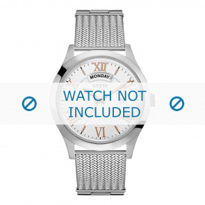 Guess Uhrenarmband W0923G1 Metropolitan Metall Silber 22mm