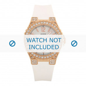 Uhrenarmband Guess W0149L6 / W16577L1 Silikon Weiss 11mm