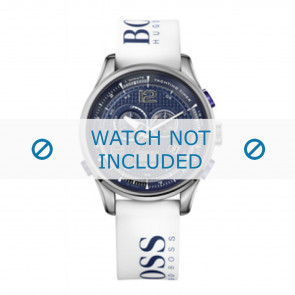 Hugo Boss Uhrenarmband HB-103-1-14-2495 / HB659302447 Kunststoff Weiss 22mm