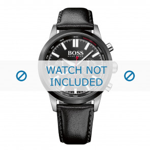 Uhrenarmband Hugo Boss HB-266-1-34-2875 / HB1513191 Leder Schwarz 22mm