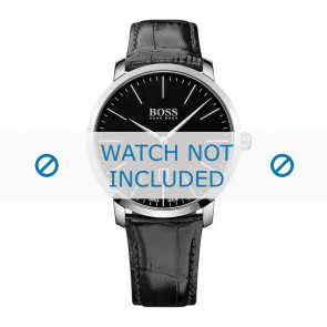 Uhrenarmband Hugo Boss HB-273-1-14-2823 / HB1513258 Kroko leder Schwarz 22mm