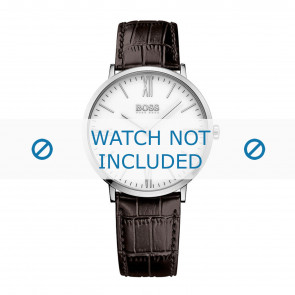 Uhrenarmband Hugo Boss HB-286-1-14-2893 / HB1513373 Kroko leder Braun 20mm
