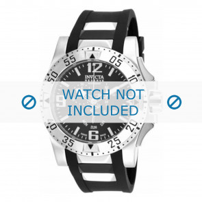 Invicta Uhrenarmband 18202.01  Kautschuk Schwarz