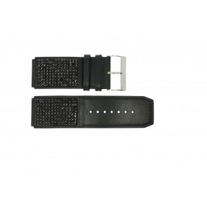 Uhrenarmband Jacques Lemans JAC-1271 Leder Schwarz 26mm